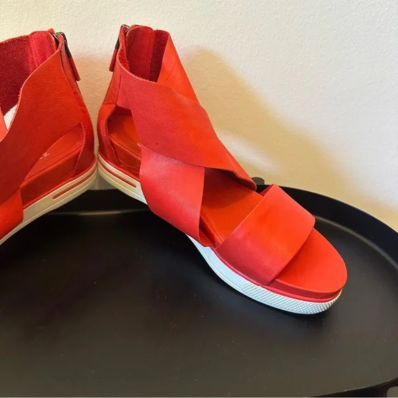 Eileen Fisher Sport Tumbled Nubuck Sneaker Sandal NEW Size 7 Red - Picture 11 of 12